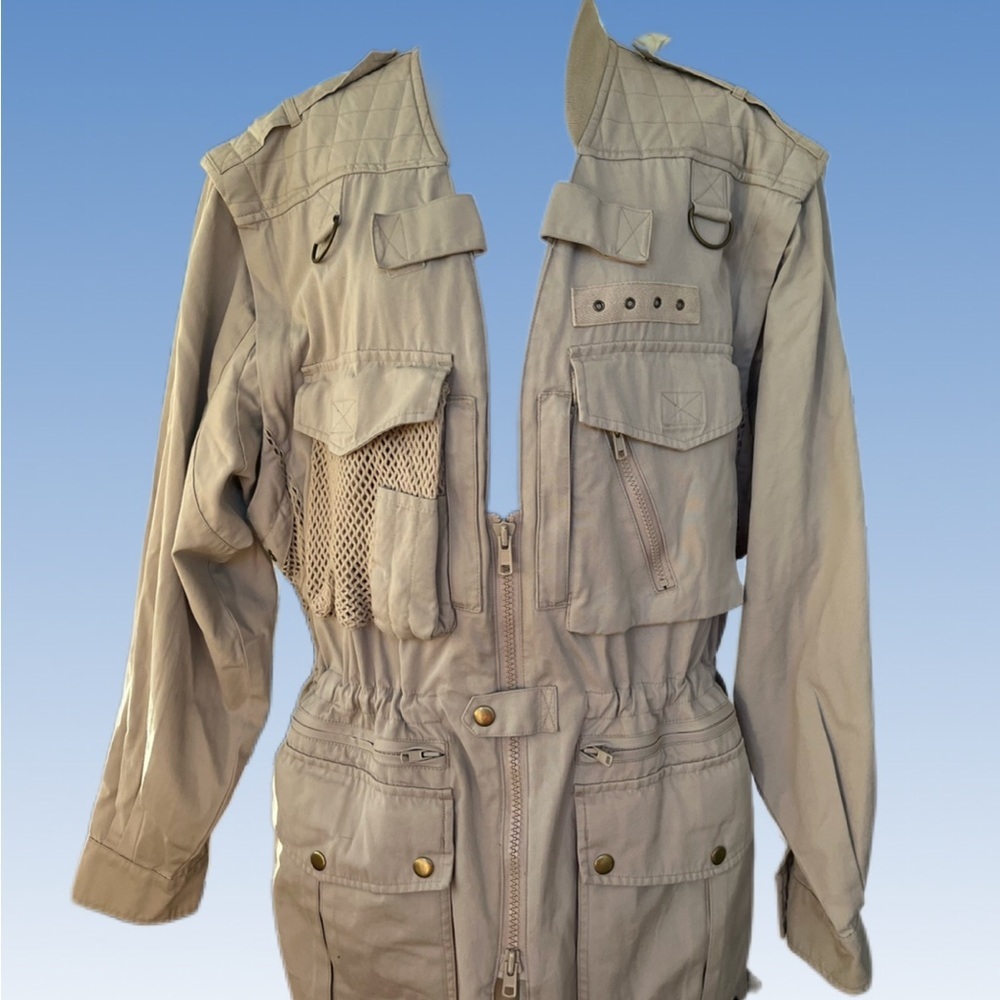 WILLIS & GEIGER Women's Beige Utility Jacket SIZE M